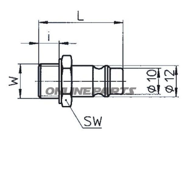 Stecknippel Steel Ag 3/8