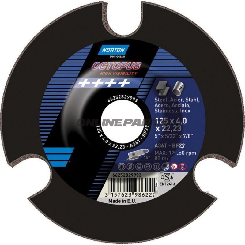 Grinding Wheels 125X4x22 K36norton Octupus Gekröpft