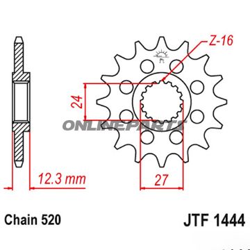 Front Sprocket 15 Tooth 520 Racingnarrow Spline 24/27