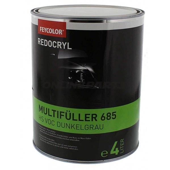 Primer Filler 2K Acryl 4Ldunkelgra Redocryl Hs 685