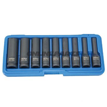 Kraft-Stecknuss Satz E-Torx 1/2 E10-E24 lange Ausführung