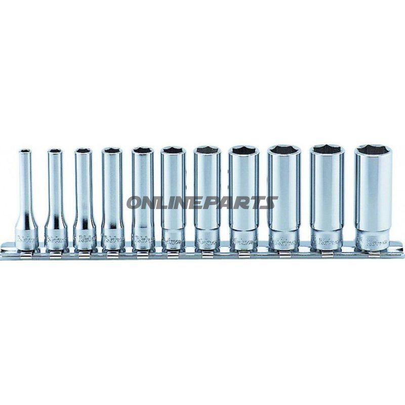Stecknuss Satz 1/4 6 Kant 11TLG 50MM lang