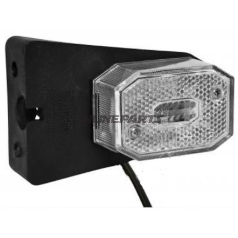 LED positionslys til trailer, hvid, 0,5 meter, inkl. holder