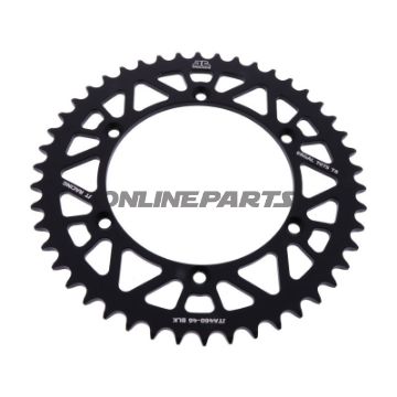 Aluminium Tandhjul 46Z tænder 520 sort JT indvendig diameter 134 hul cirkel 150
