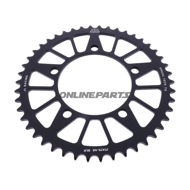 Aluminium Tandhjul 46Z tænder 520 sort JT indvendig diameter 110 hulcirkkel 130.8