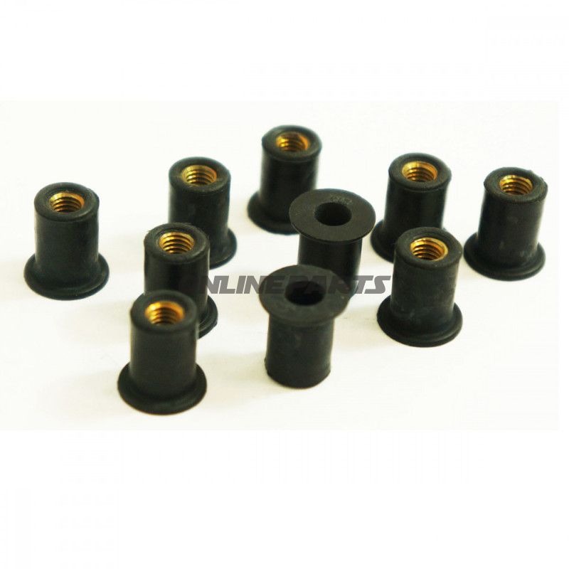 Møtrik med gummi sæt JMP Bolt M5 x 0.8 14 mm