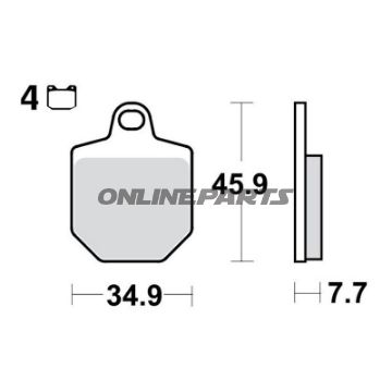 Bremseklods Sinter TRQ TRW Alternativ: 7370196