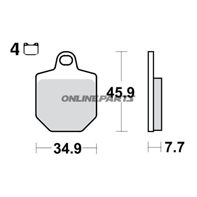Bremseklods Sinter TRQ TRW Alternativ: 7370196