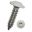 Blegskrue med flange 4,8X19 I-STERN hvid A2 RAL9010
