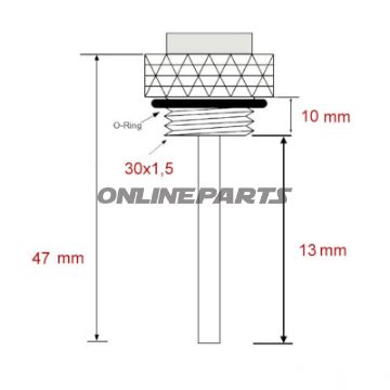 Öltemperatur Direktmesser JMP 30X1.5 mm Alternative: 7090057