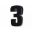 Startnummer NR.3 BlackBird Racing Indhold 3 stykker sort 16X7.5 cm