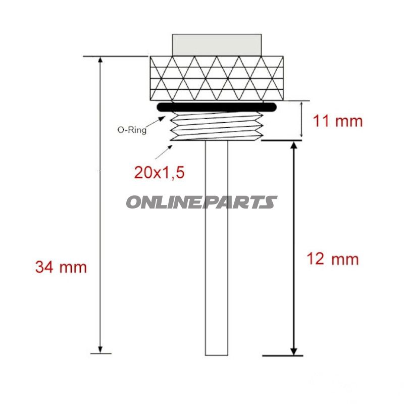 Öltemperatur Direktmesser JMP 20X1.5 mm Alternative: 7090076