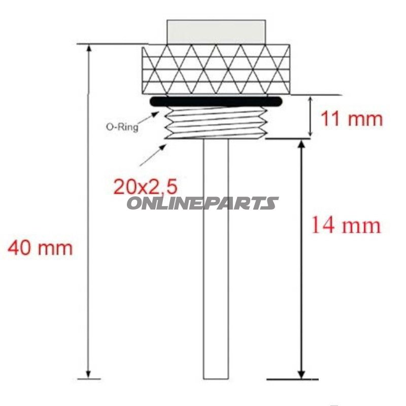 Öltemperatur Direktmesser JMP 20X2.5 mm Alternative: 7090137