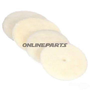 Polerpude 150 mm 2 stykker M POLERKLUD grov hvid
