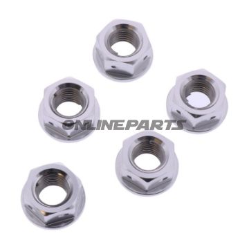 Mutter Kettenrad Satz JMP Bolt M10 x 1.25 mm Alu Racing silber