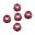 Mutter Kettenrad Satz JMP Bolt M10 x 1.25 mm Alu Racing rot