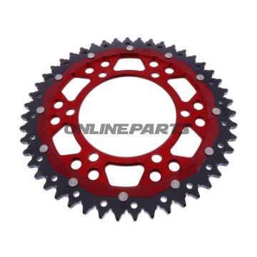 Kettenrad Dual 47Z Teilung 525 rot ZF Innendurchmesser 110 Lochkreis 130