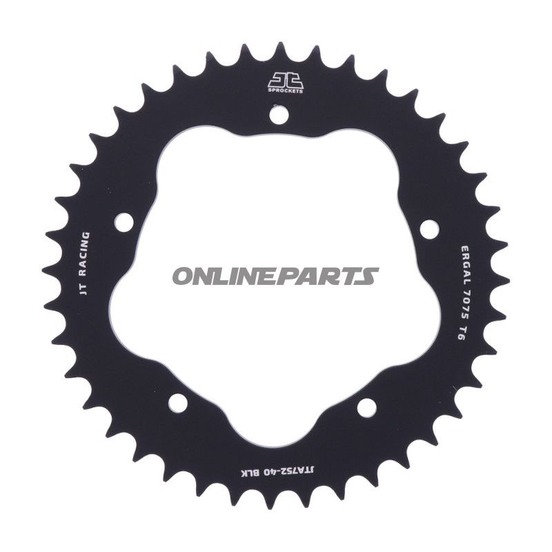 Alu-Kettenrad 40Z Teilung 525 schwarz für Kettenradträger 7585011
