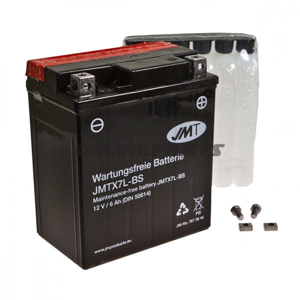 Batteri Motorcykel YTX7L-BS JMT Alternativ: 7070378 3927 9155