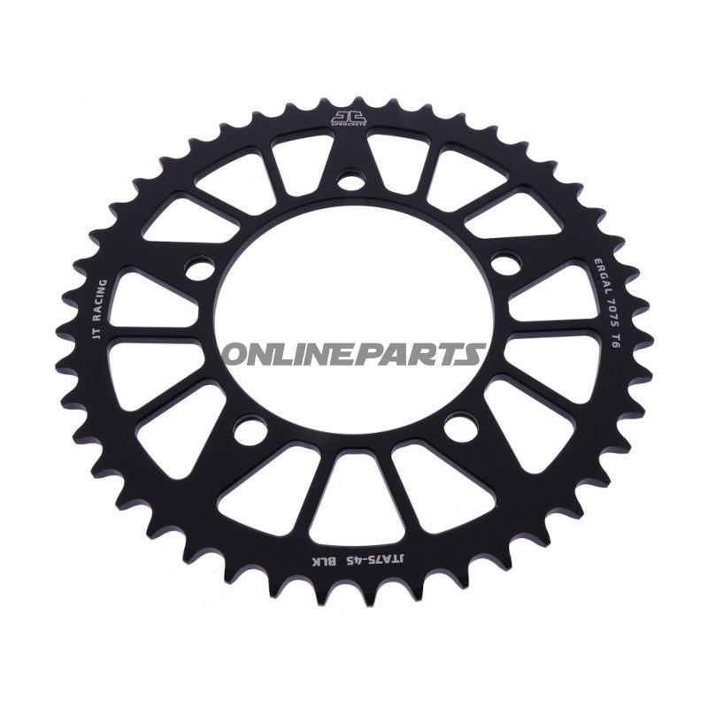 Alu-Kettenrad 45Z Teilung 520 schwarz JT Innendurchmesser 110 Lochkreis 130.8