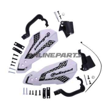 Handprotektor MX Flow weiß / schwarz Satz
