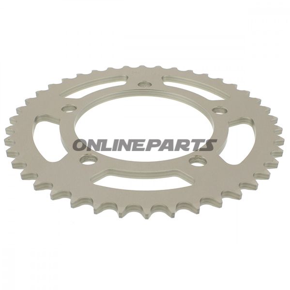 Bag tandhjul Alu 42 Tooth Pitch 525 Silveresjot Inner Diameter 110 Bolt Spacing 131
