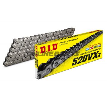 DID X-Ringkæde 520VX3/120 Kæde åben med Nietslås