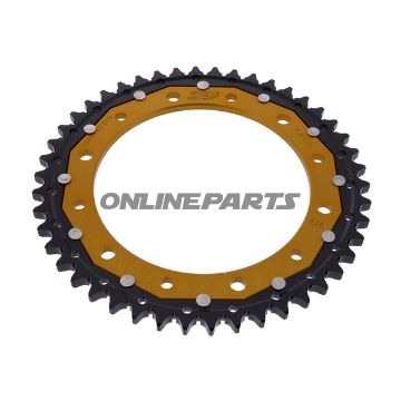 Bag tandhjul Dual 46 Tooth Pitch 530 Goldzf Inner Diameter 154 Bolt Spacing 176