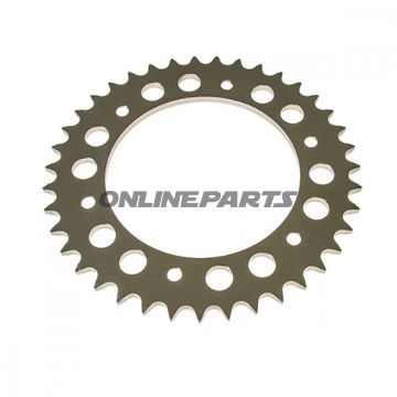 Bag tandhjul Alu 43 Tooth 520 Pitch Silveresjot Inner Diameter 125 Bolt Spacing 150