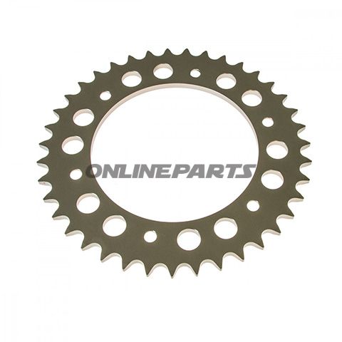 Bag tandhjul Alu 54 Tooth 520 Pitch Silveresjot Inner Diameter 125 Bolt Spacing 150