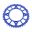 BAGESTE TANDHJUL ALUMINIUM 46 TAND PITCH 428 BLÅ JT INDVENDIG DIAMETER 100 BOLTAFSTAND 120