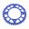 BAGESTE TANDHJUL ALUMINIUM 46 TAND PITCH 428 BLÅ JT INDVENDIG DIAMETER 100 BOLTAFSTAND 120