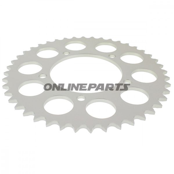 Bag tandhjul Alu 44 Tooth Pitch 520 Silveresjot Inner Diameter 100 Bolt Spacing 120