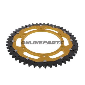 Tandhjul Dual 42Z tænder 525 guld ZF Indre diameter 080 Hulmønster 110