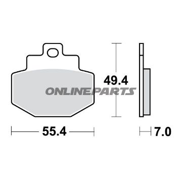 Bremseklodser Scooter Sintered Srm Trwaltn 7323025 til Vespa GTS 300 i.e.
