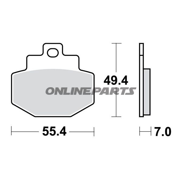 Bremseklodser Scooter Sintered Srm Trwaltn 7323025 til Vespa GTS 300 i.e.