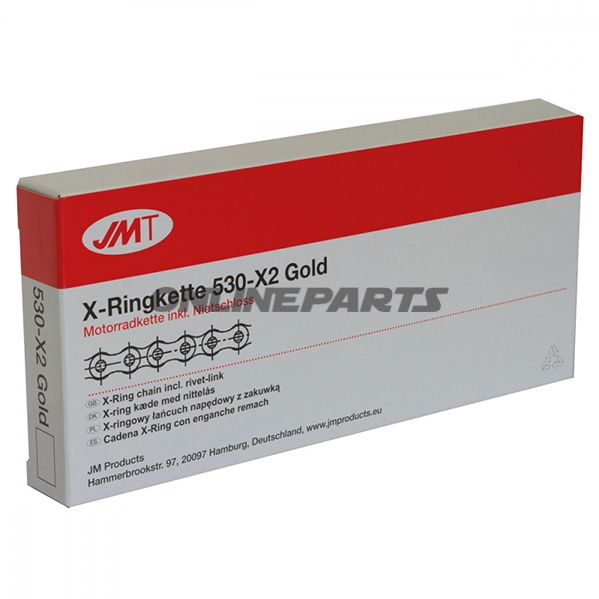 JMT X-Ringkette åben M Bolt 530X2 guld 112 til Honda VFR 750 F