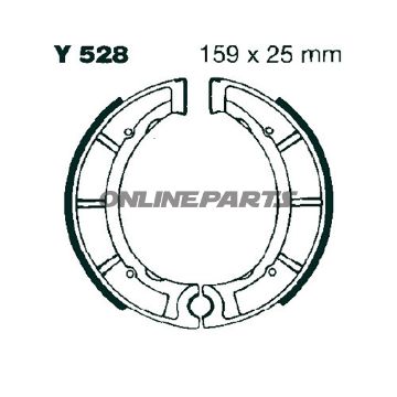 Brake Shoes Grooved Inc Springs Ebcaltn 7321284 til Yamaha XT 500