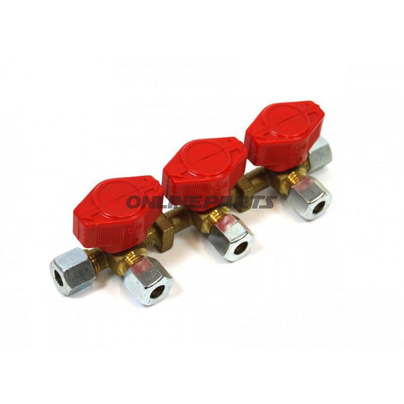 FORDELERBLOK 8 mm A - 3X8MM ANG