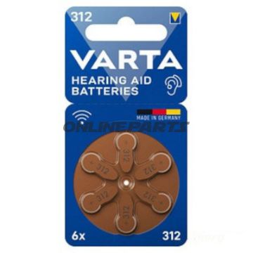 BATT GERAETE 312 VARTA 6ER BLI HØREAPPARAT PR41