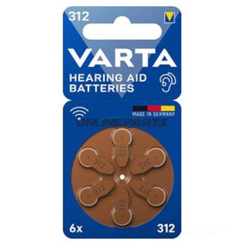 BATT GERAETE 312 VARTA 6ER BLI HØREAPPARAT PR41