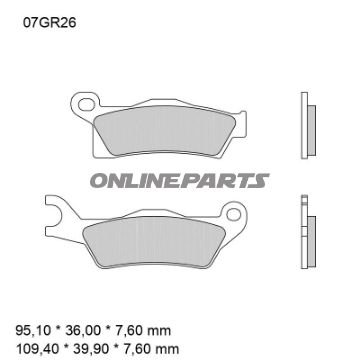 BREMSEKLODSER SINTRET OFF-ROAD SD BREMBO Alternativ: 7370018