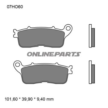 BREMSEKLODSER SINTRET VEJ BAG SP BREMBO ALTN 7320022