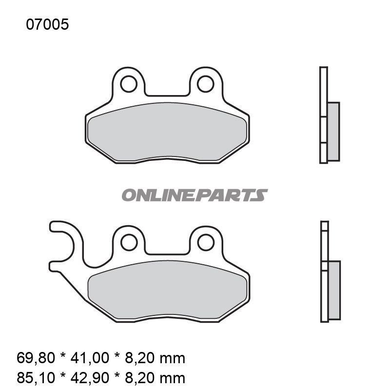 Bremsklotz CC Scooter Brembo Alternativer: 7321912