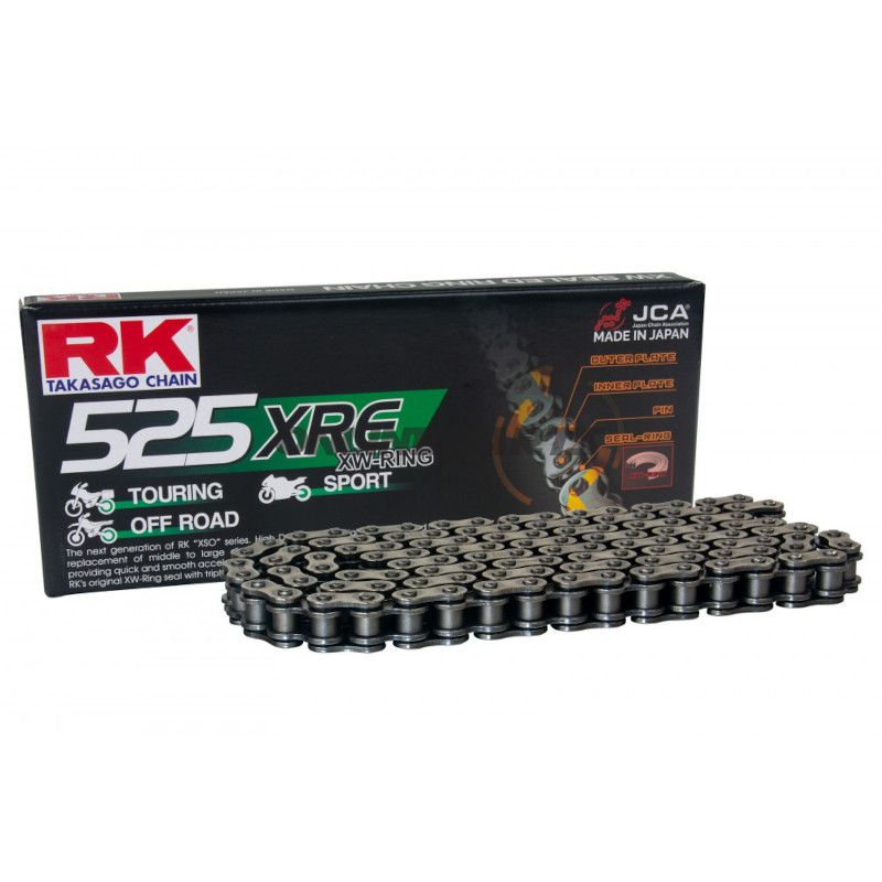 RK XW-RINGK 525XRE/128 KÆDE ÅBEN W NITTELÅS