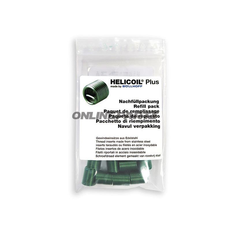 GEVIND REPARATION HELIP M9X1.25 LÆNGDE: 18.0MM INDHOLD 10 STYKKER