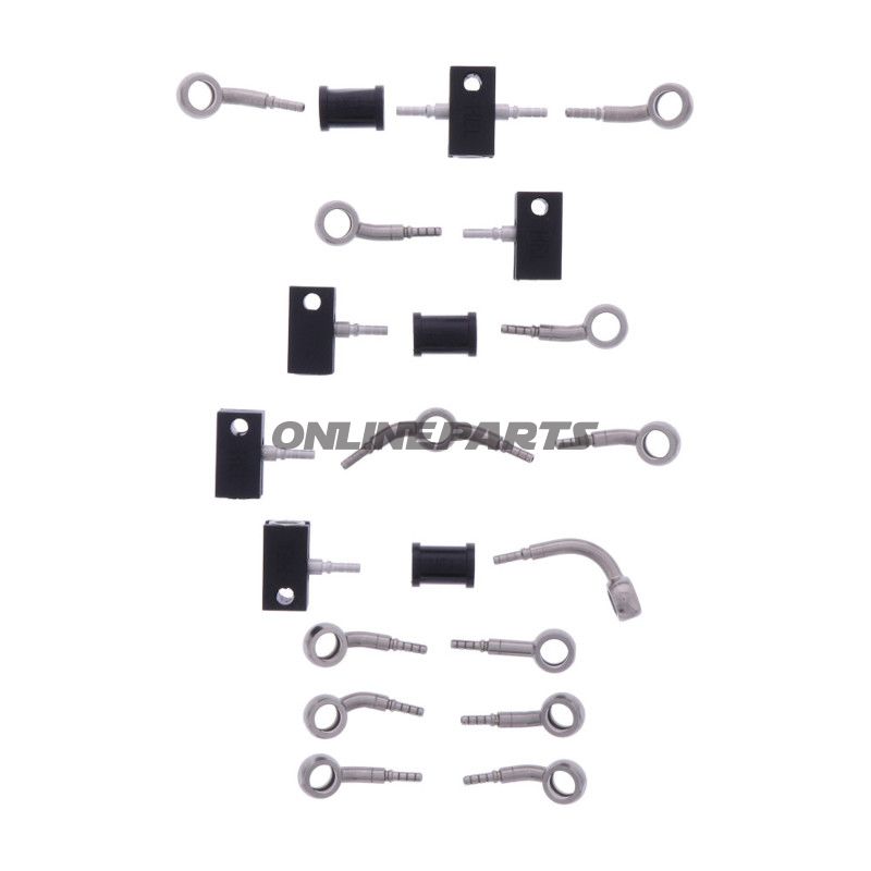 Bremsslange Stålflex Kit Tilslutning sølv 10-delt bl.a. Honda CBR 1100 XX