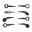 Bremsslange Stålflex Kit Tilslutning sort 4-delt bl.a. BMW R 1100 R