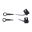 FLETTET STÅL BREMSESLANGE KIT FITTINGS SORT 2 DELE