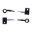 FLETTET STÅL BREMSESLANGE KIT FITTINGS SORT 2 DELE